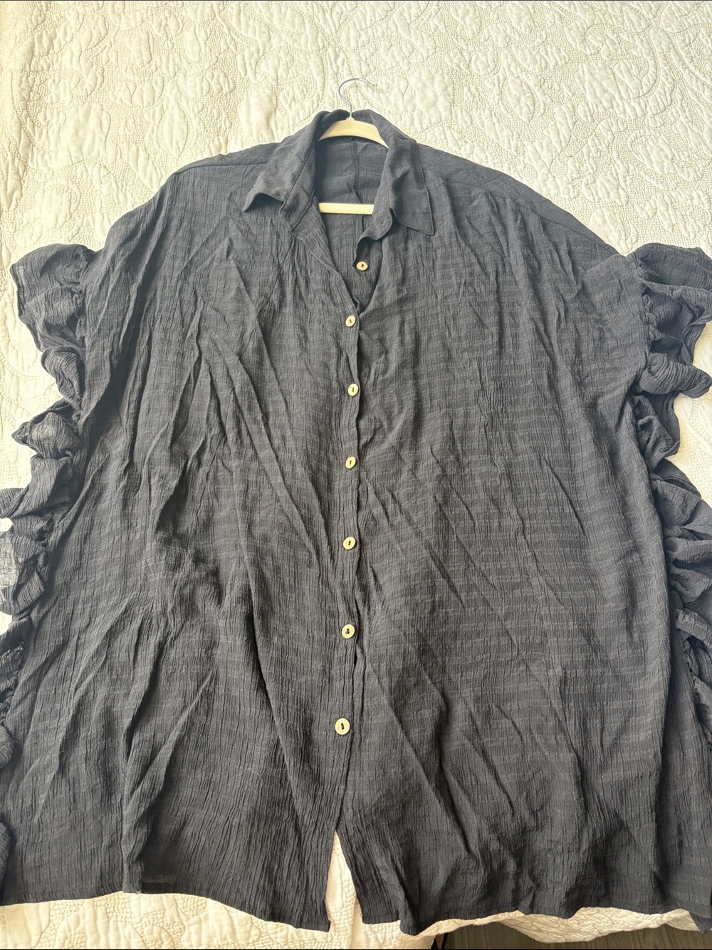 Women’s Black Button-Up Casual Shirt